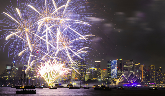 New Year's Eve Fireworks Celebration in Sydney, Australia