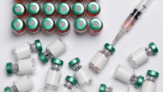 Several vaccine vials