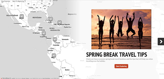 Spring Break StoryMap
