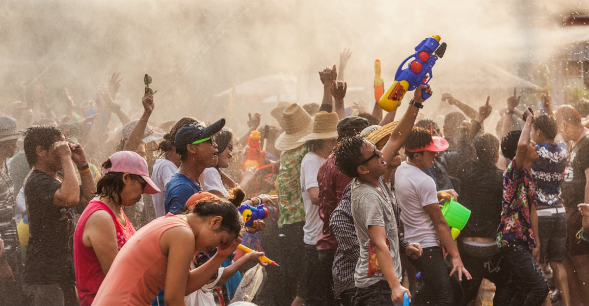 Thai locals love festival like Songkran and won't hesitate to include tourists in the fun.
