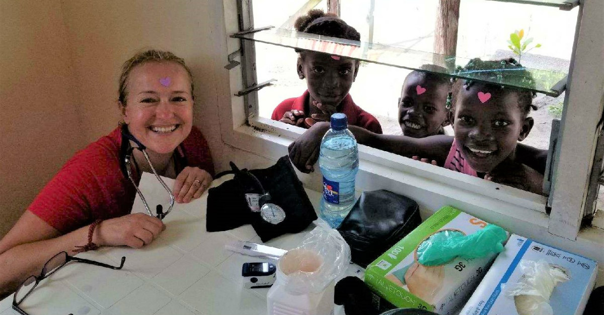The nurses made sure to spend time with some of the local children.