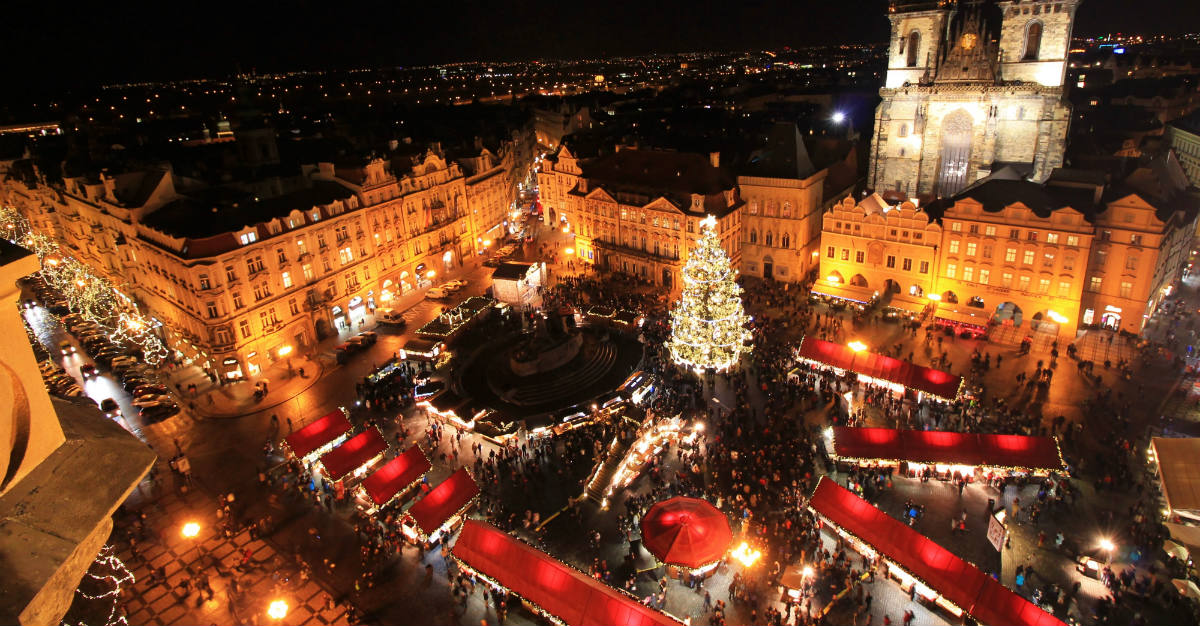 The holidays are inescapable in Prague thanks to the Christmas market.