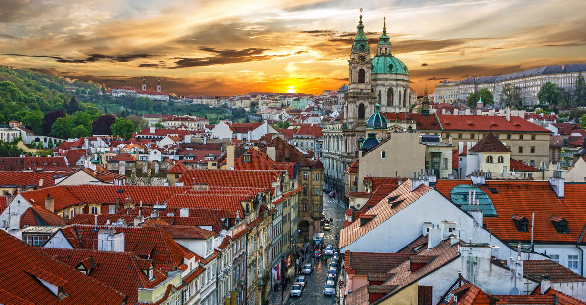 Historical castles complement a wild nightlife in Prague.