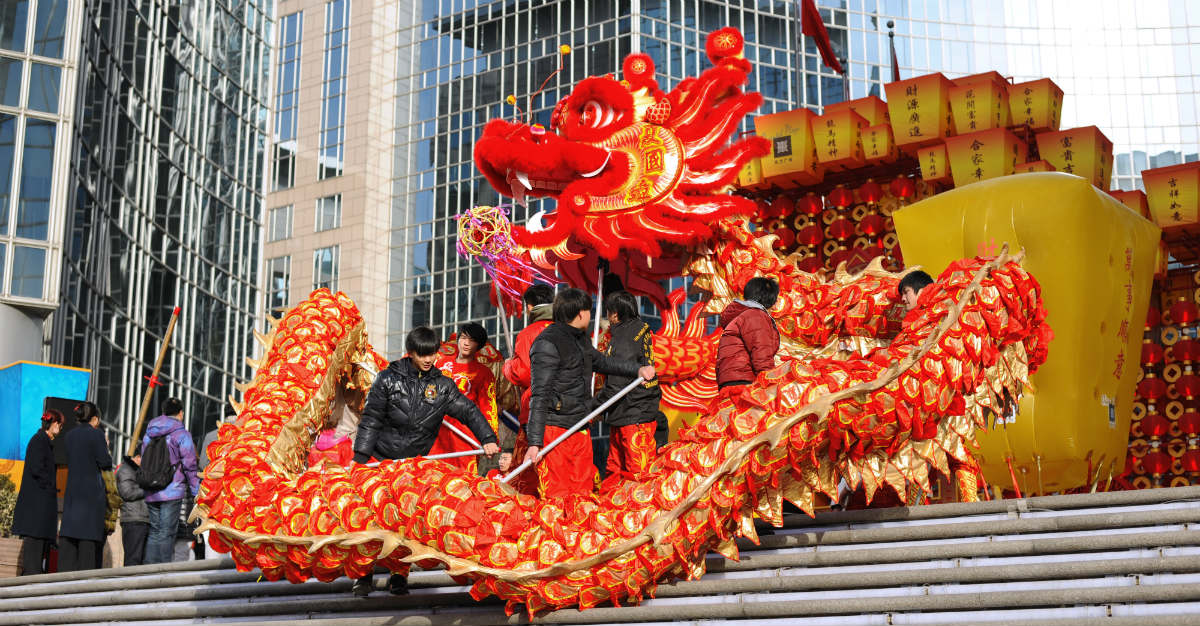 China's capital takes pride in its Dragon Dance during the Lunar New Year.
