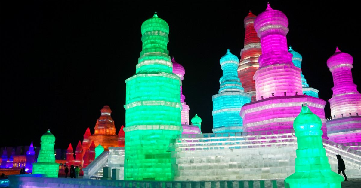 Besides battling the cold, you'll be surrounded by ice structures in Harbin.