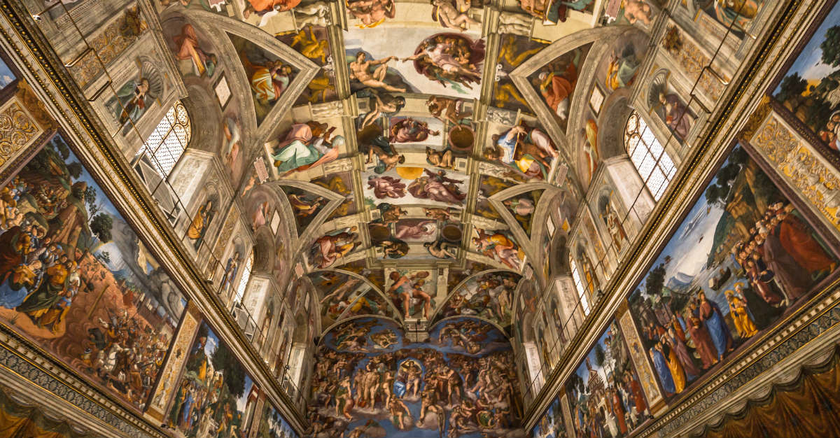 The Sistine Chapel allows no room for photos in the famous location.