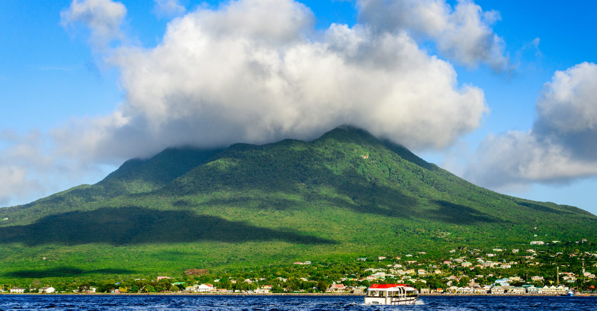 A volcano in Nevis that's perfect for biking trails.