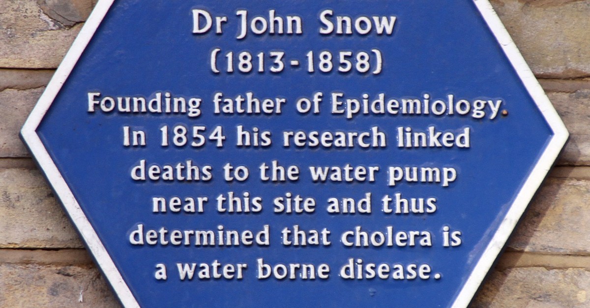 In finding the source of cholera, Dr. Snow is now remembered as the father of disease study.