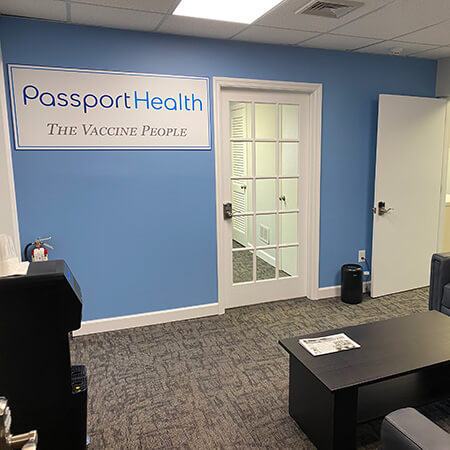 Passport Health Clark Travel Clinic offers a relaxing lobby for before your travel consultation.