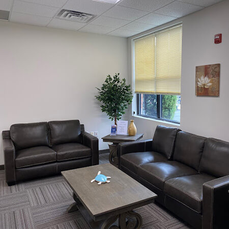 Passport Health Lawrenceville Travel Clinic offers a relaxing lobby for before your travel consultation.