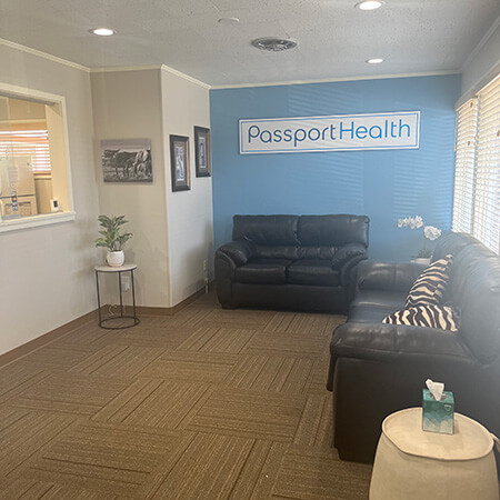 Passport Health Morristown Travel Clinic offers a relaxing lobby for before your travel consultation.