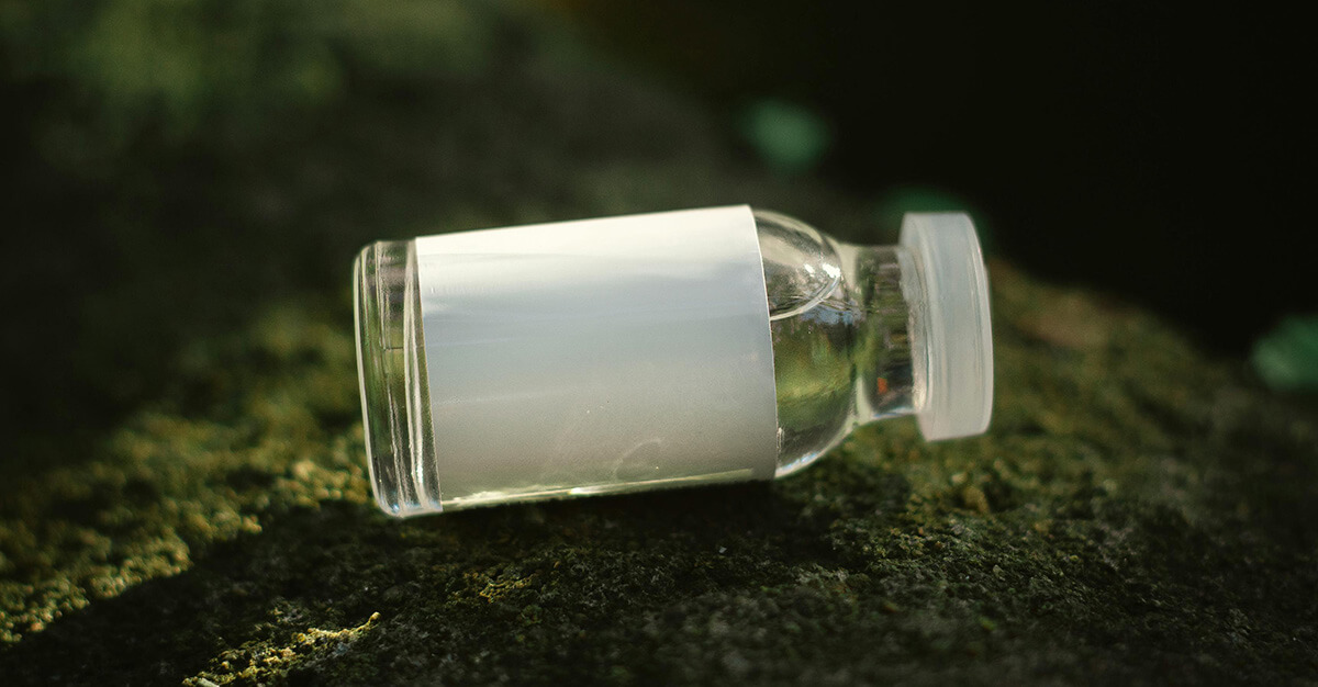 Flask Lying Down on Stone